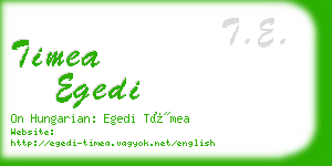 timea egedi business card